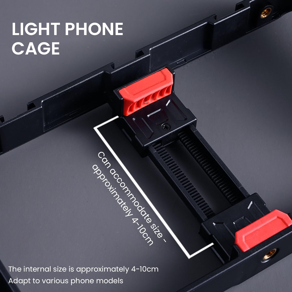 ZORBES Phone Stabilizer Attachment Rig for Tripod Mount with 3 Cold Shoes and 5 Threaded Holes | ABS+PC Grip for Vloggers and Filmmakers