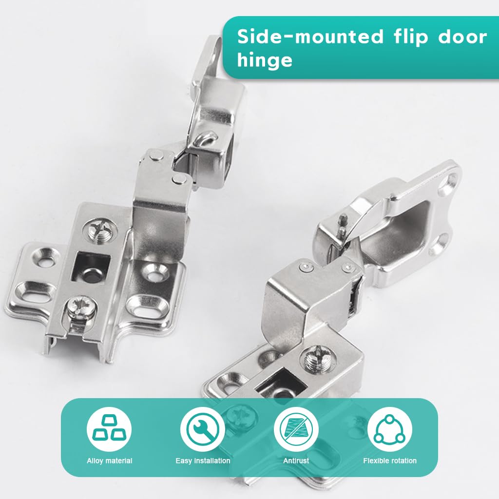 Serplex Door Hinges for Flip Up and Lift Up Cabinets with Soft Close Zinc Alloy Design | 2 Pcs Set