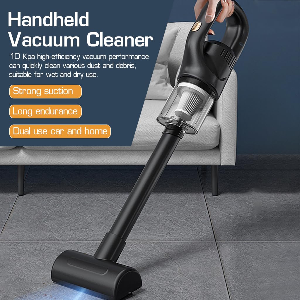 Supvox Vacuum Cleaner for Home and Car with 10 kPa Suction and 120W Motor | Cordless Handheld Design