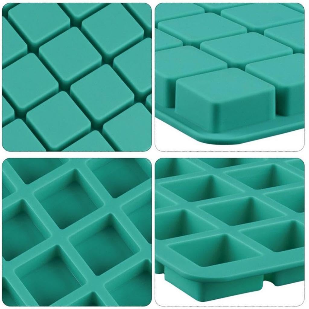 ZIBUYU Silicone Mould for Chocolate and Candy Making with 40 Square Cavities | Nonstick Food Grade Design