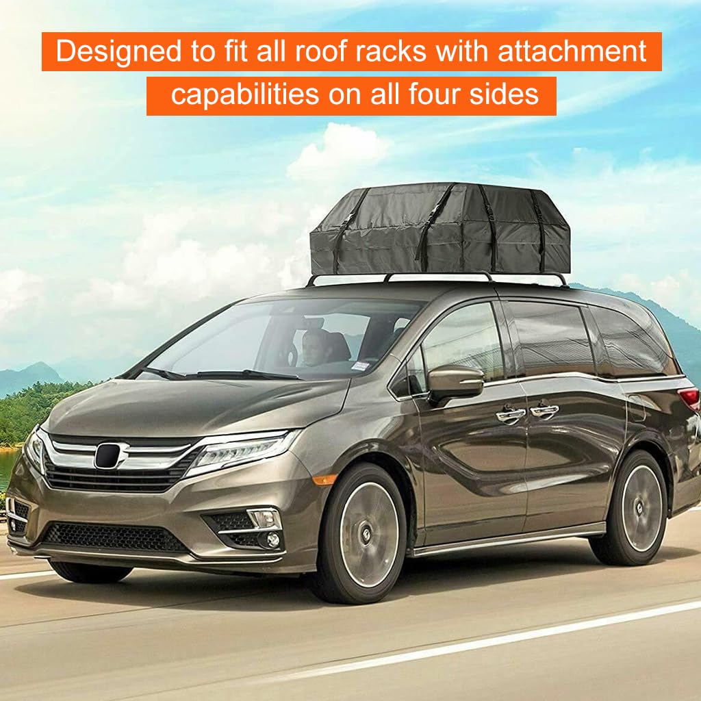STHIRA Car Roof Luggage Bag for Road Trips featuring 400L Capacity and 4 Quick Release Buckles | 420D Oxford Waterproof Material
