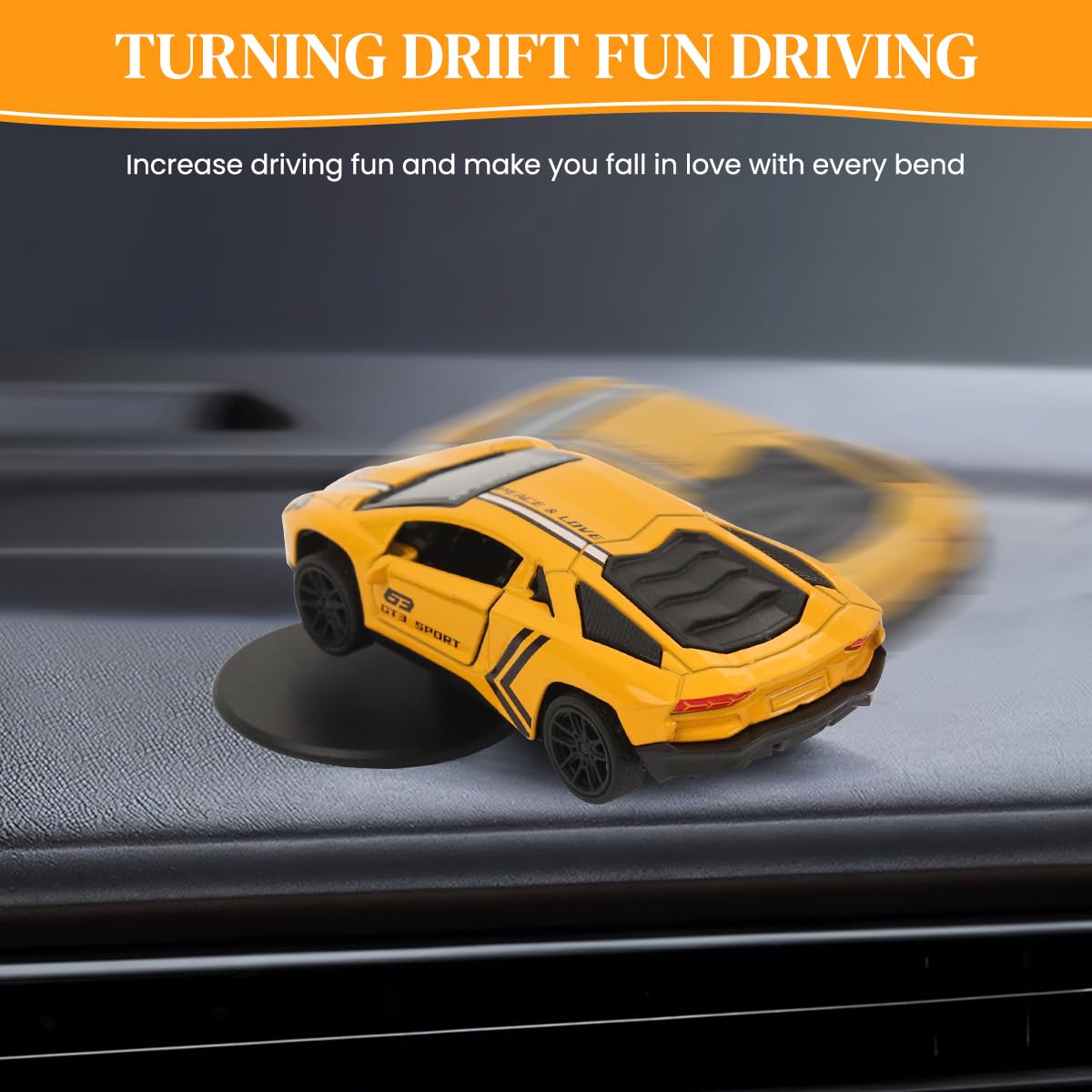 STHIRA Mini Drift Car Model for Dashboard Decor with 4.3 in Alloy Body and Open Doors | Collectible Display