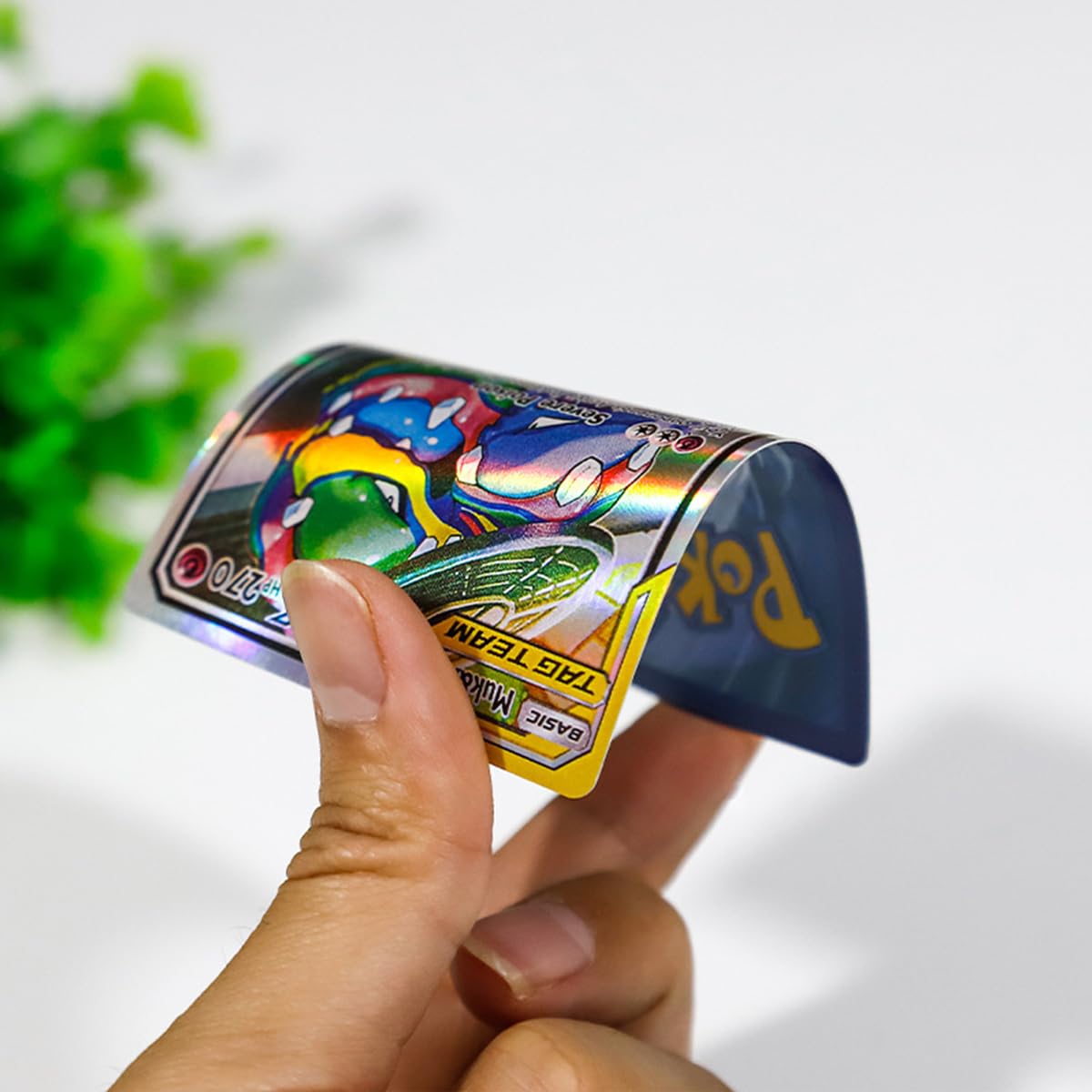 PATPAT Pokemon Cards 100 Pcs for Collectors with Foil Laser Effect and Handy Storage Box