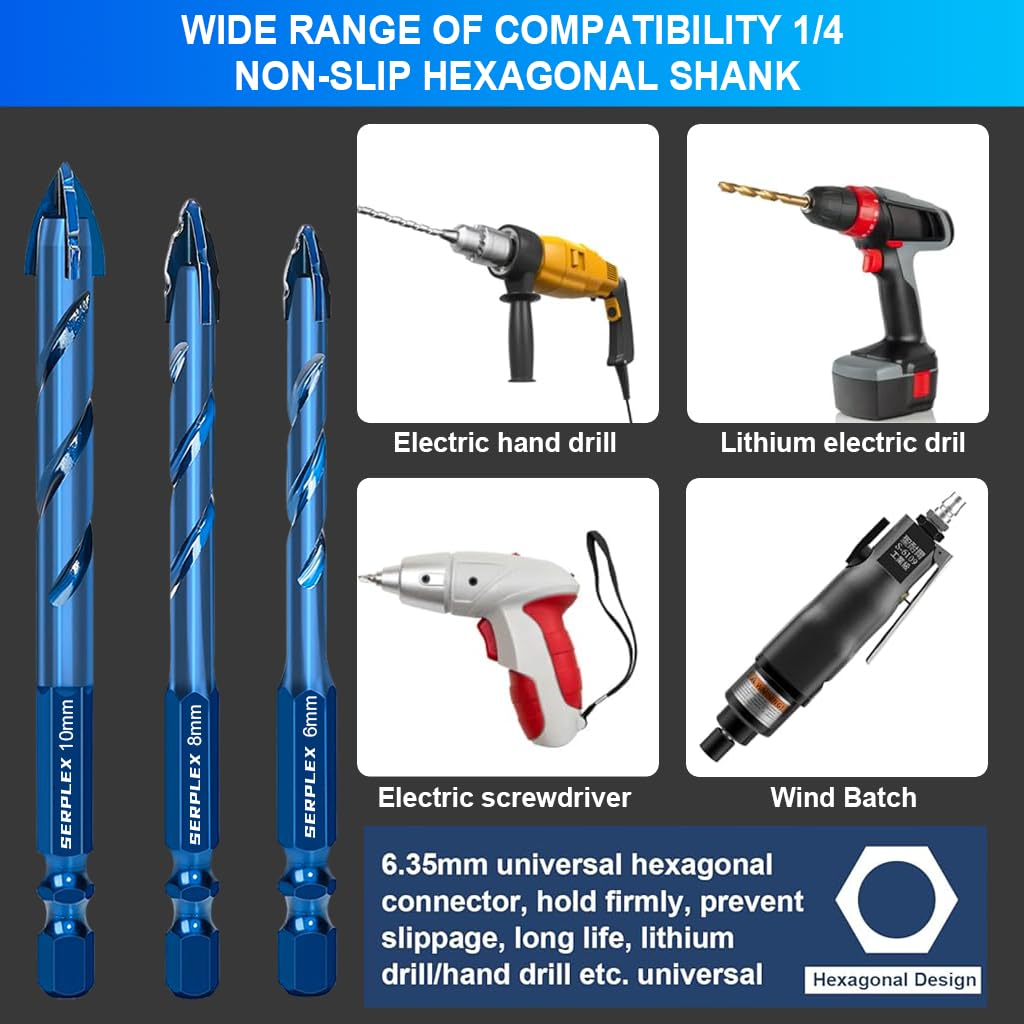 Serplex Drill Bit Set for Power Drills with 300 pcs 2–10 mm Twist Bits and Drywall Anchors | Carbon Steel Box Organizer