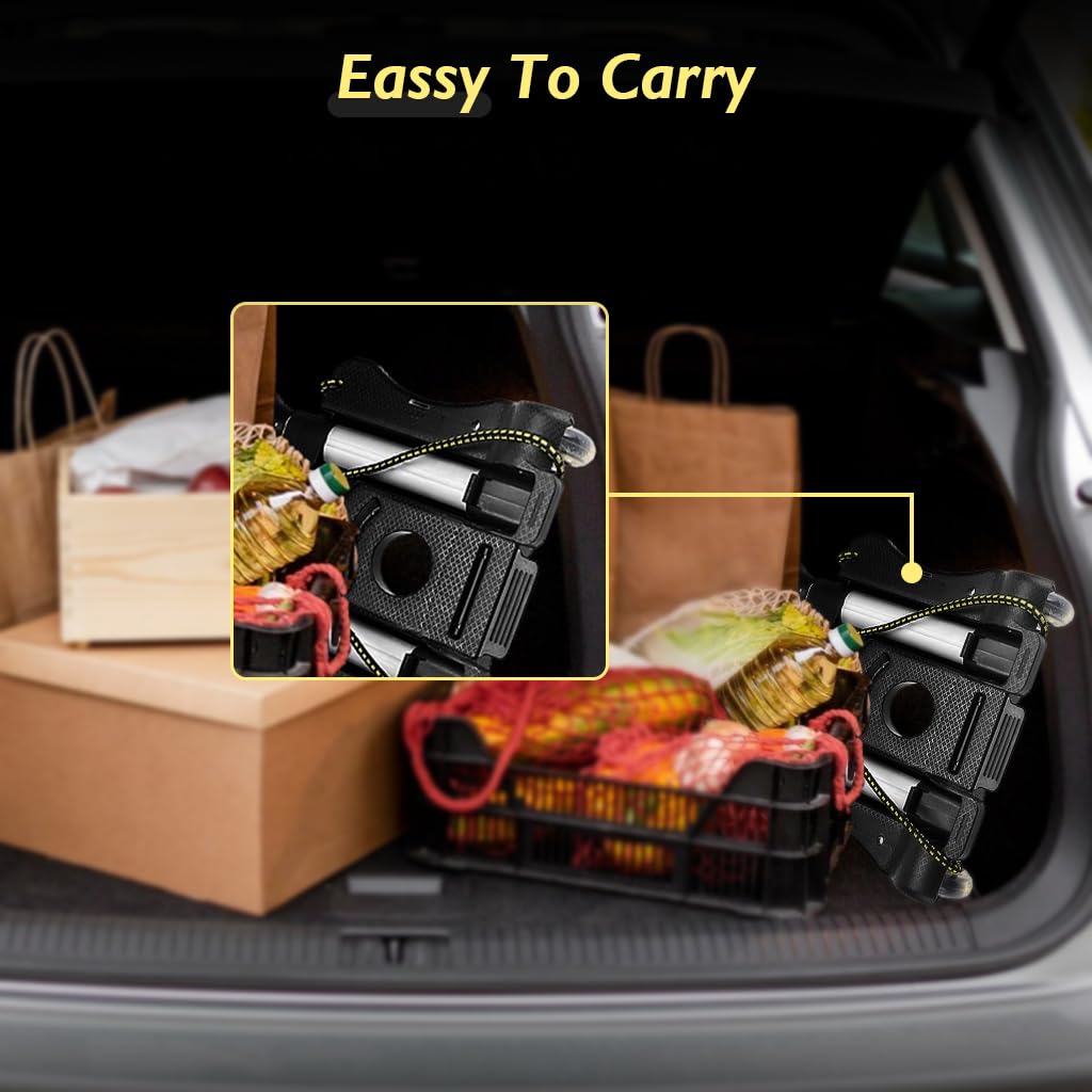 HASTHIP Folding Hand Truck for Travel and Office with 80lbs Capacity Aluminum Frame | Portable 2 Wheel Luggage Cart