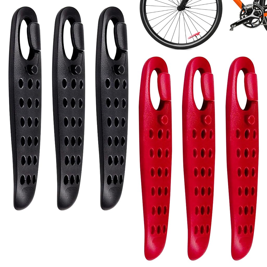 Proberos Bicycle Tyre Levers Set for Roadside Repair with Spoke Clip | 6Pcs 4.1in Plastic Tools