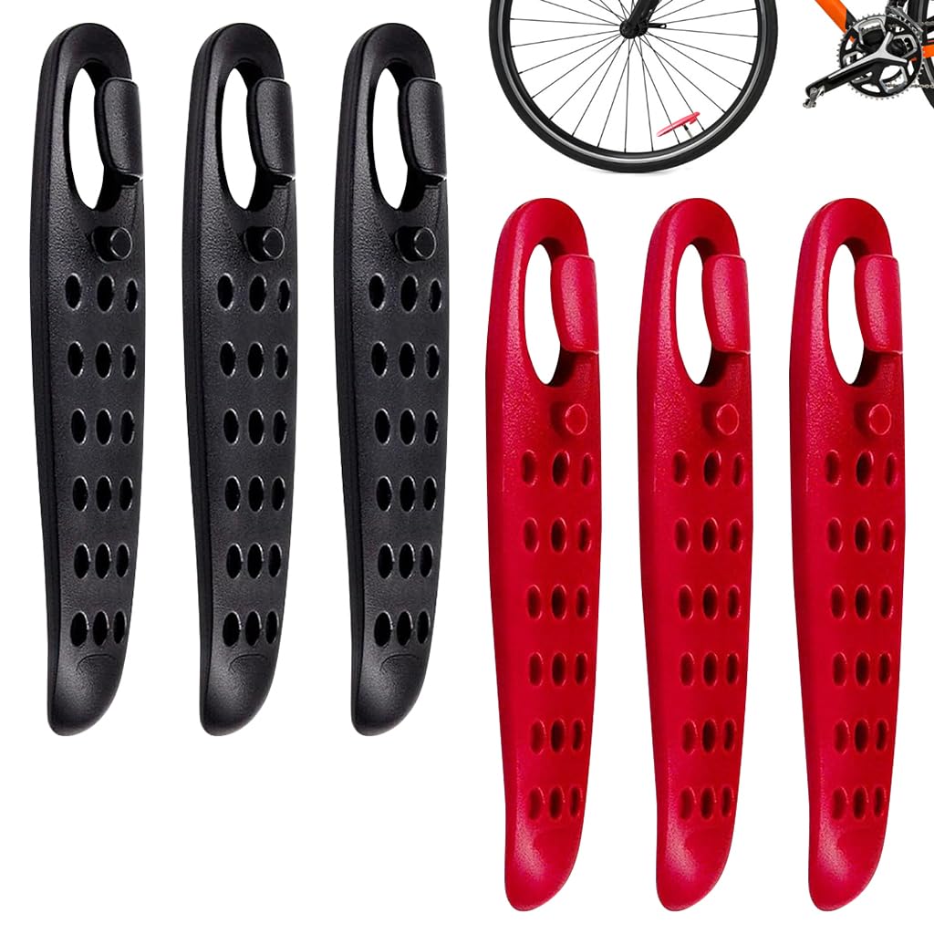 Proberos® 6Pcs Roadside Bicycle Tyre Levers Tool for Inner Tube Tire, 4.3 Inches High Strength Plastic Bike Tire Tyre Lever Valve Core Tool Bicycle Repair Tool