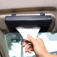 STHIRA® Car Tissue Holder, Sun Visor Insert-On Tissue Holder for Car, Pocket Tissue Box Holder for Car Visor Napkin Organizer, Tissue Paper Holder for Car Decoration Accessories Interior