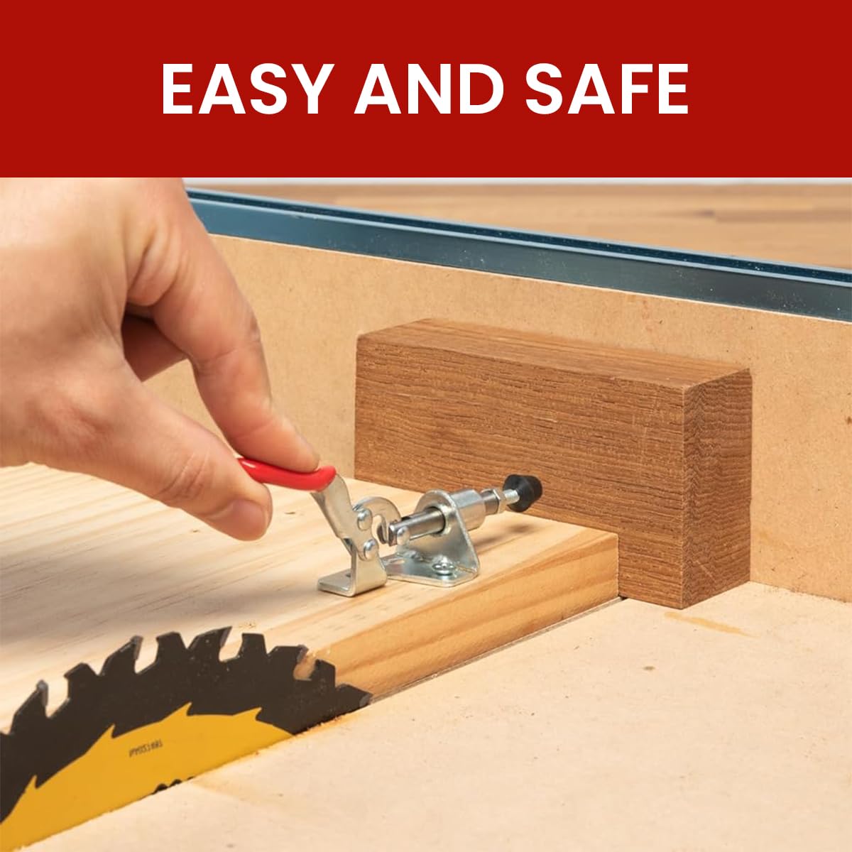 Serplex Push Pull Toggle Clamps for Woodworking Jigs with 100lbs Capacity and Quick Release | 8PCS Galvanized Iron