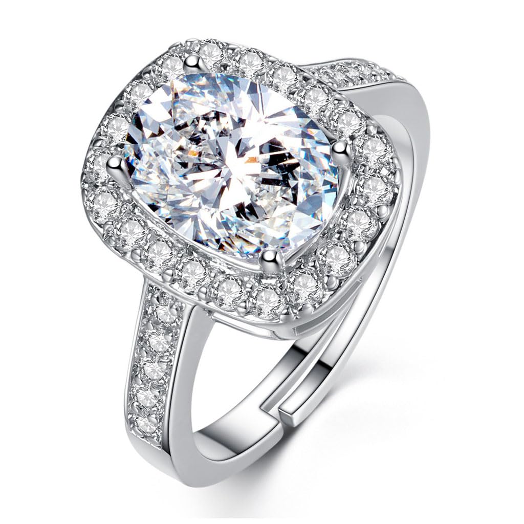 ZIBUYU® Round Zircon Open Bangle Ring