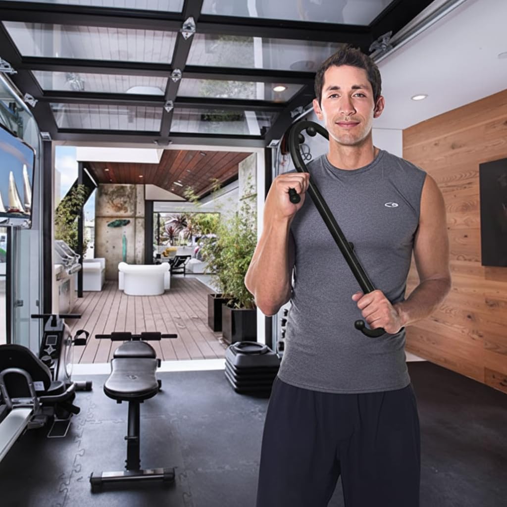 HANNEA Back Neck and Shoulder Massager for Pain Relief featuring Ergonomic Hook Design | Gift for Relaxation and Muscle Recovery