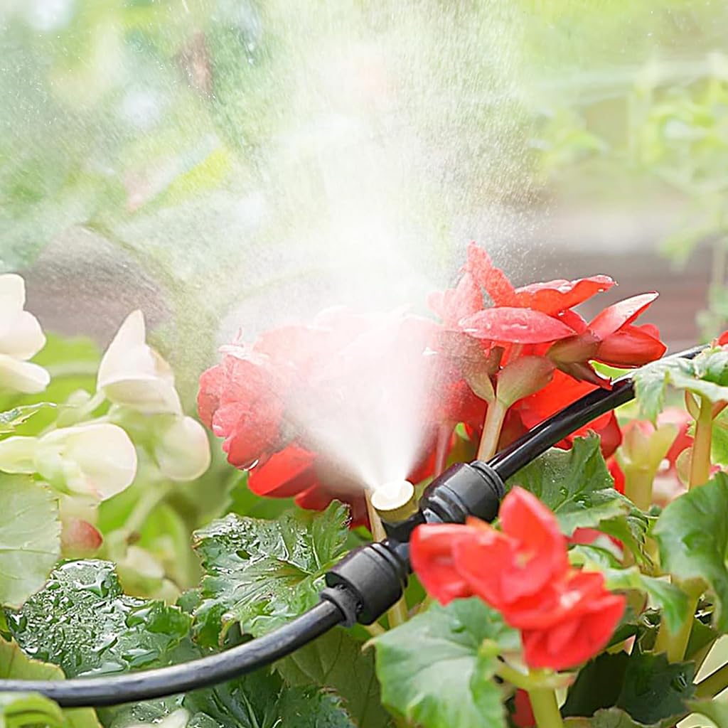 HASTHIP Cool Mist Spray System for Patio and Garden with 26ft PE Tubing and 8 Nozzles