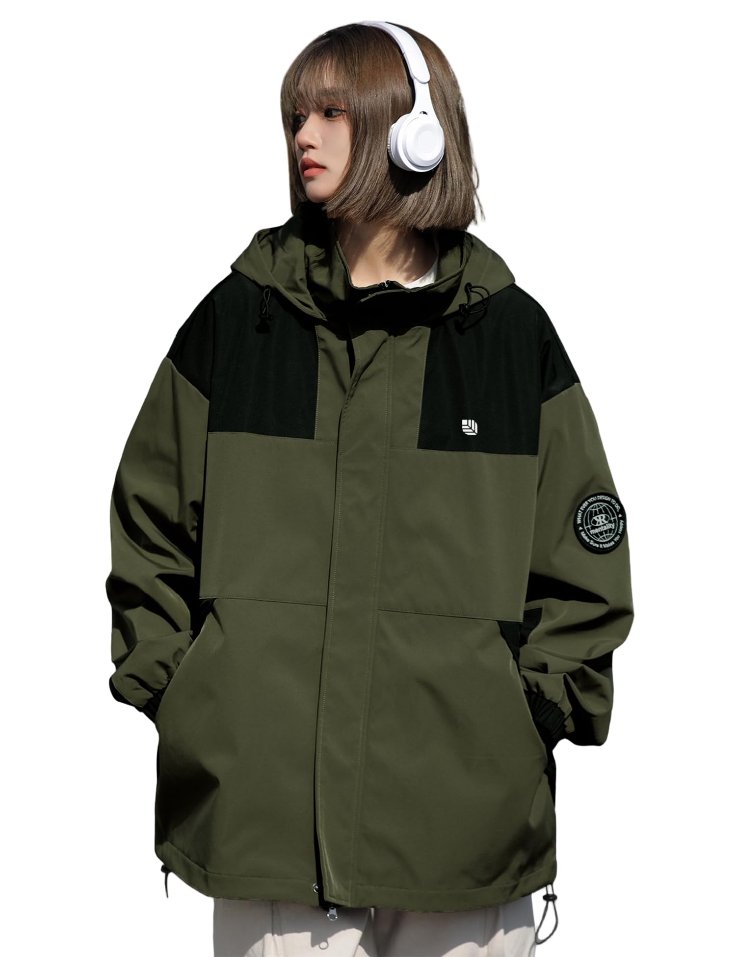 Venzina Women's Softshell Jacket for Hiking and Travel with Waterproof Windproof Fabric | Green Outdoor Layer