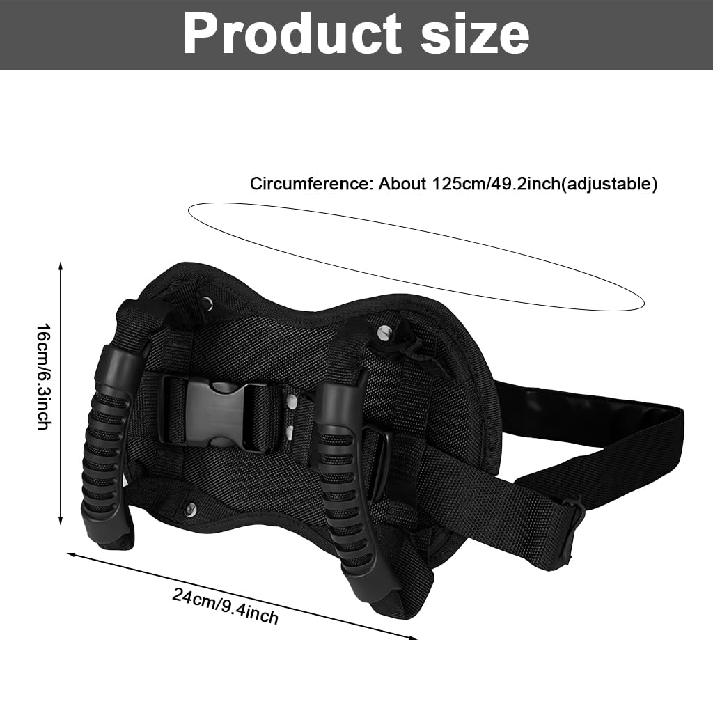 STHIRA Motorcycle Passenger Safety Belt for Rear Seat with Adjustable Non Slip Grip Handles | Secure Ride for Men Women and Teens
