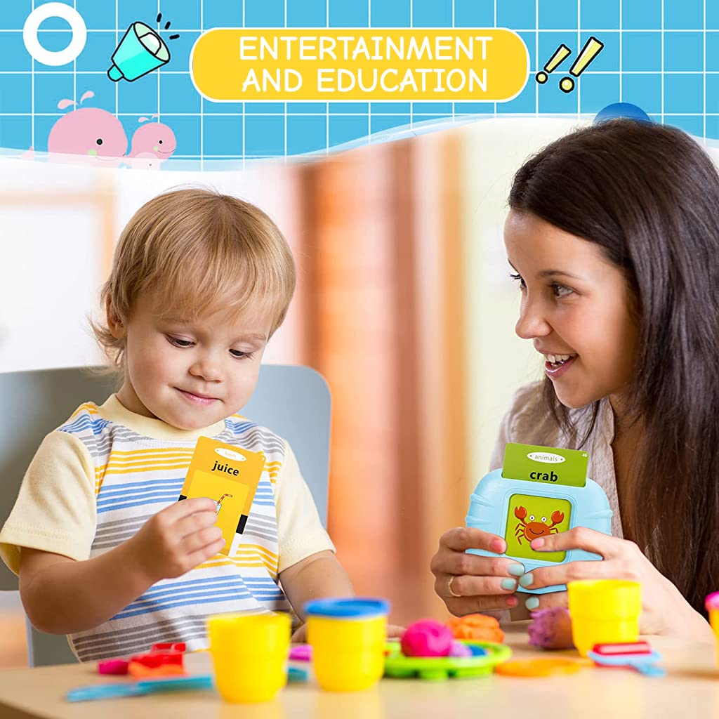 PATPAT Talking Flash Cards Learning Toys for Kids with 112 Cards and Voice Reading | Educational Gift for Ages 2–8