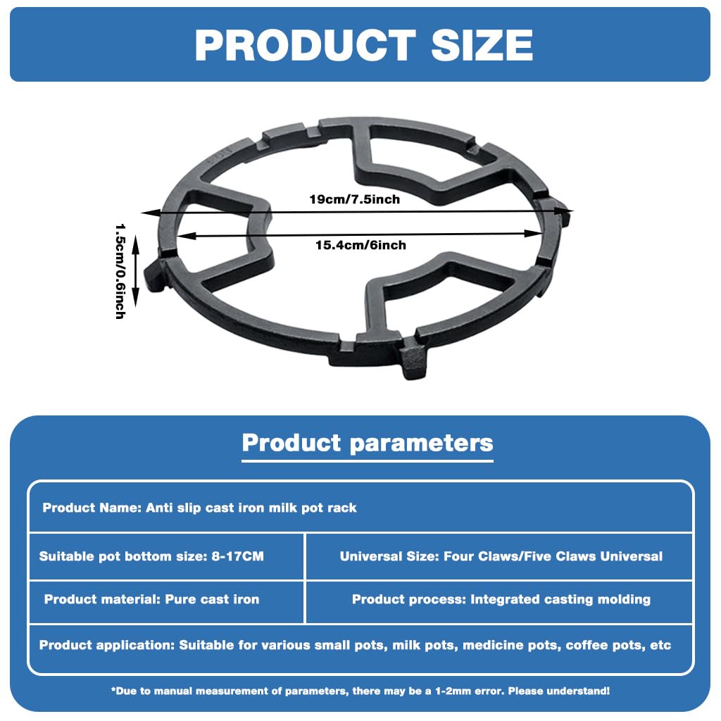 Supvox Cast Iron Wok Ring for Gas Stove with Ventilated Design and Stable Support | Easy to Clean