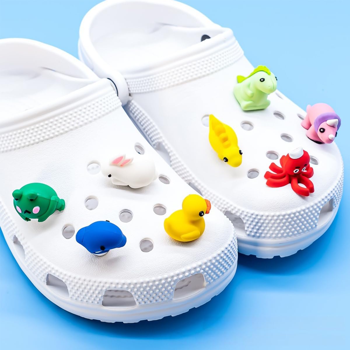 MAYCREATE Shoe Charms 10PCS for Clogs and Sneakers with 3D PVC Animal Designs | Kids Gift