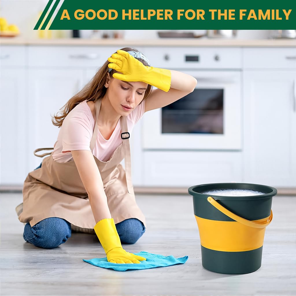 ZIBUYU Foldable Bucket for Camping and Travel featuring 10L Capacity and Leak-Proof Design