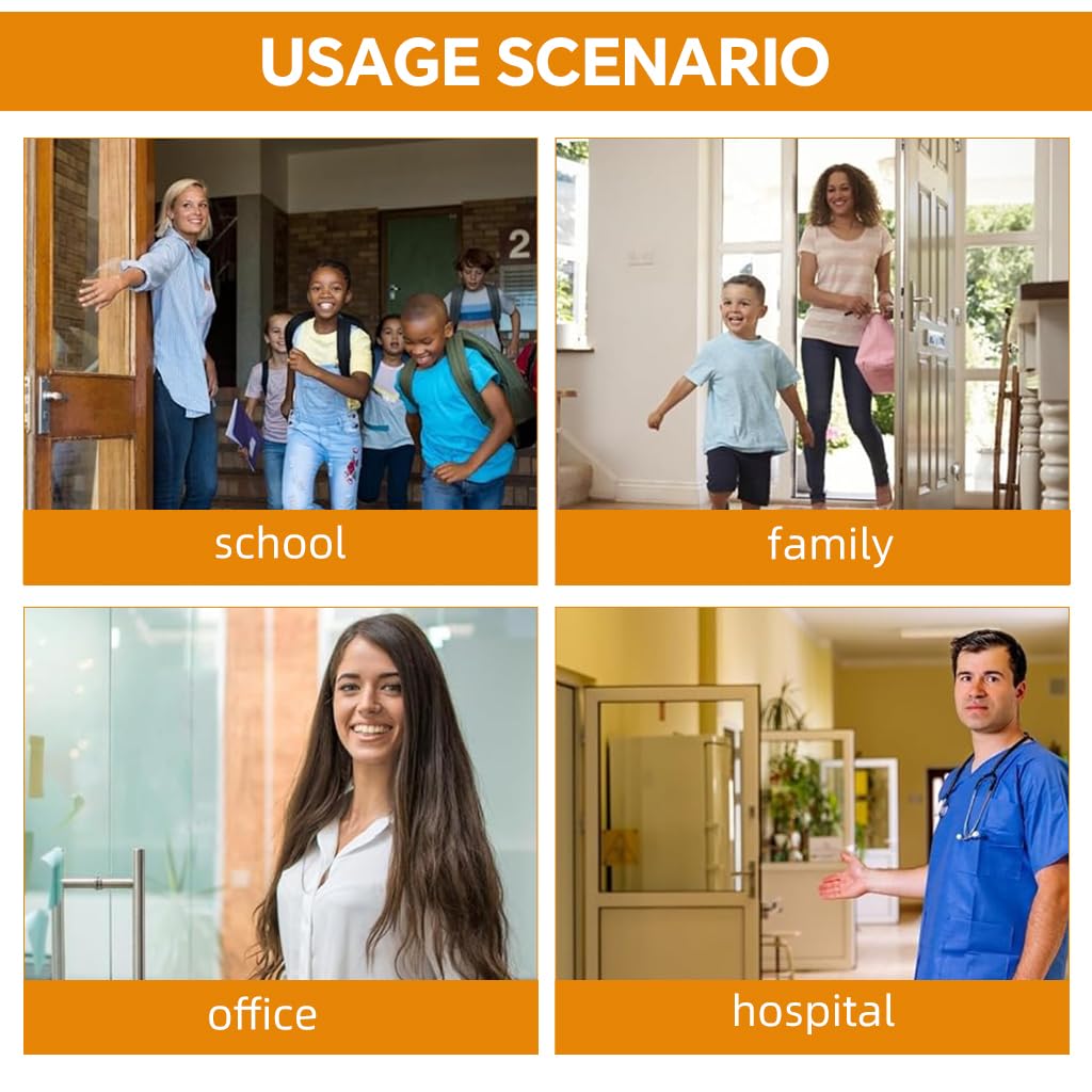 HASTHIP Door Wedge Stoppers for Heavy Doors with Pull Grips and Anti Slip Surface | 2Pcs 304 Stainless Steel