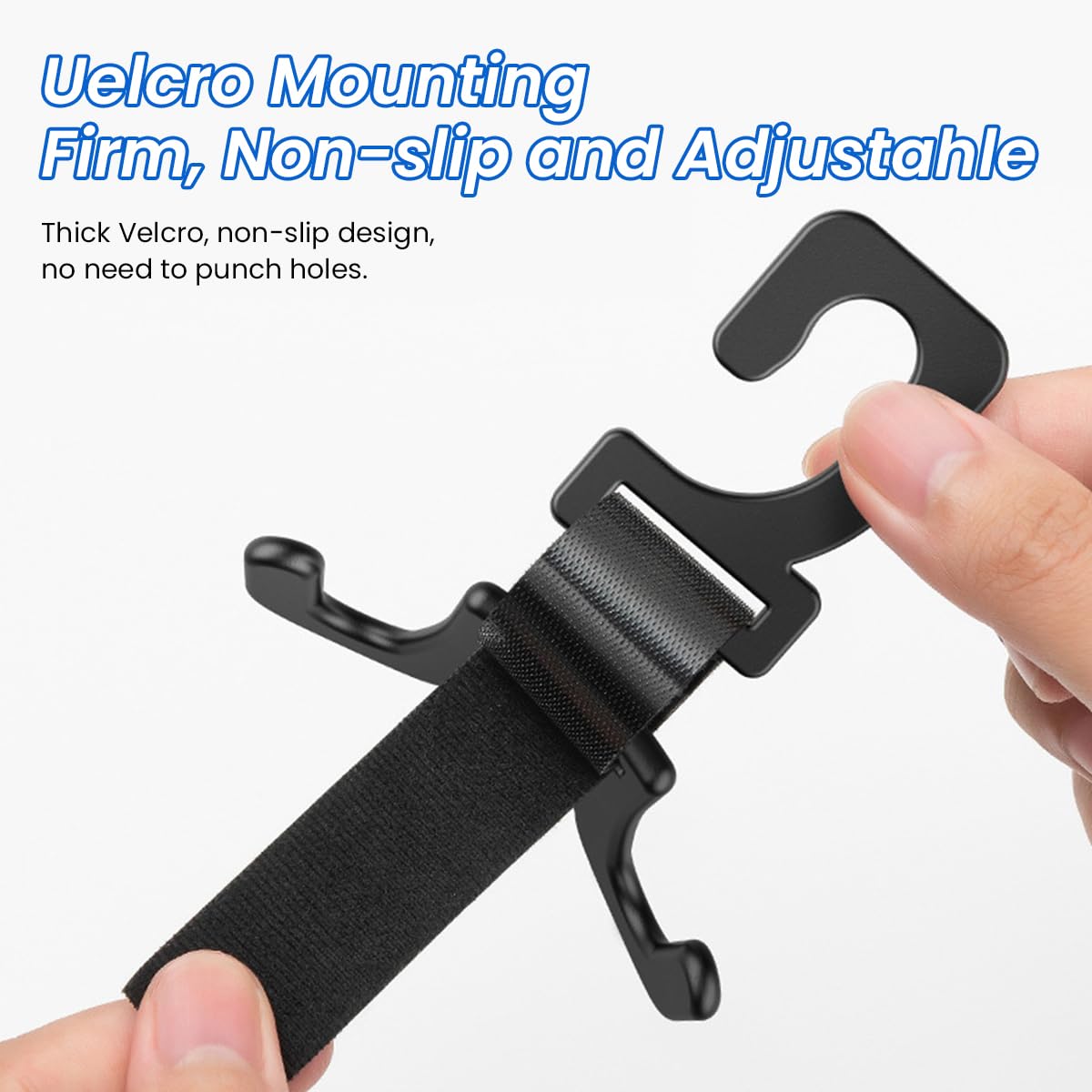 STHIRA Car Headrest Hook for Handbags and Backpacks featuring 2pcs Dual-Grip Design | Plastic Universal Organizer