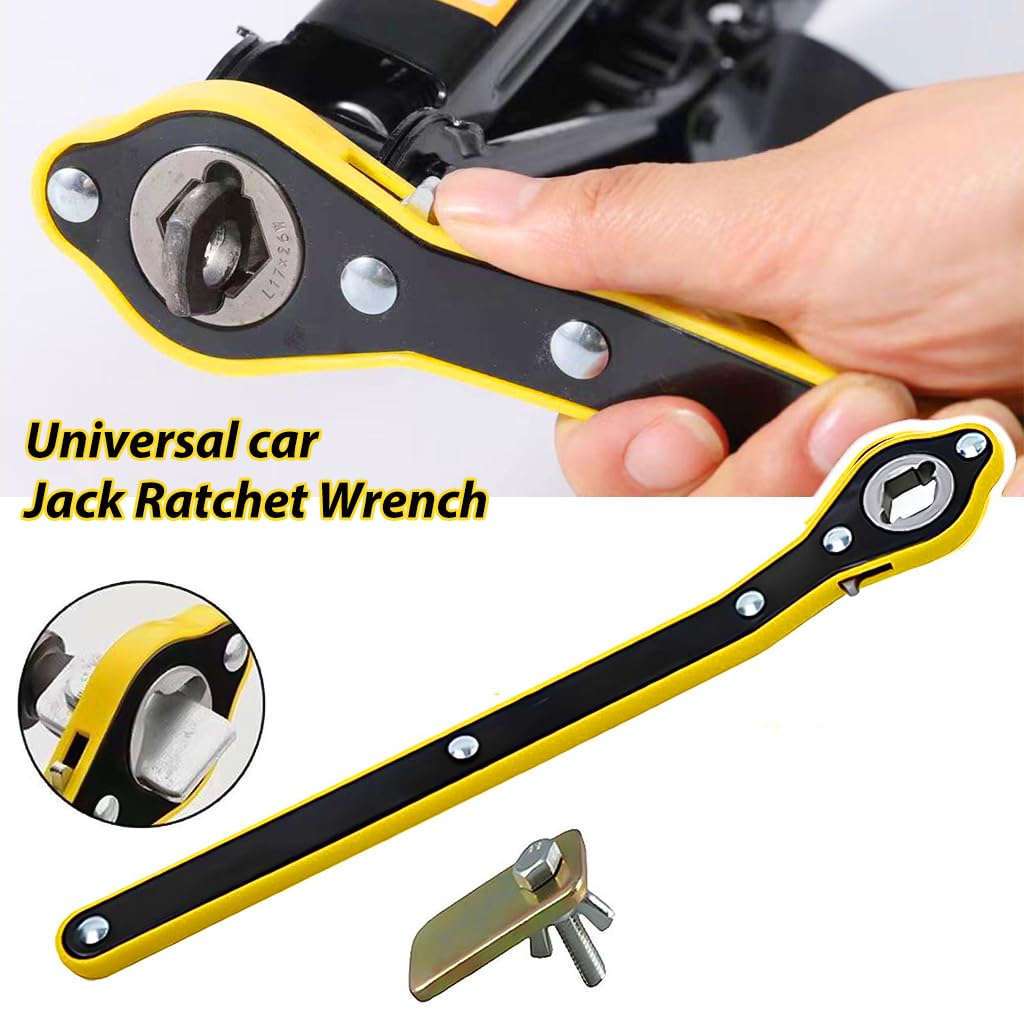 STHIRA Jack Ratchet Wrench for Car and SUV featuring 2 in 1 Hex Cross Design | 0.6 cm Handle