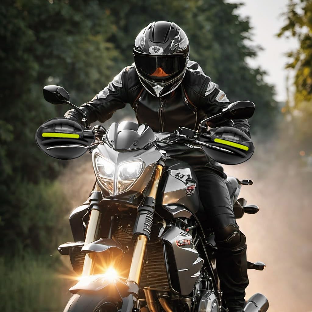 STHIRA Hand Guard Wind Cold Protector for Motorcycles with UV‑Resistant PC Visors | Pack of Two