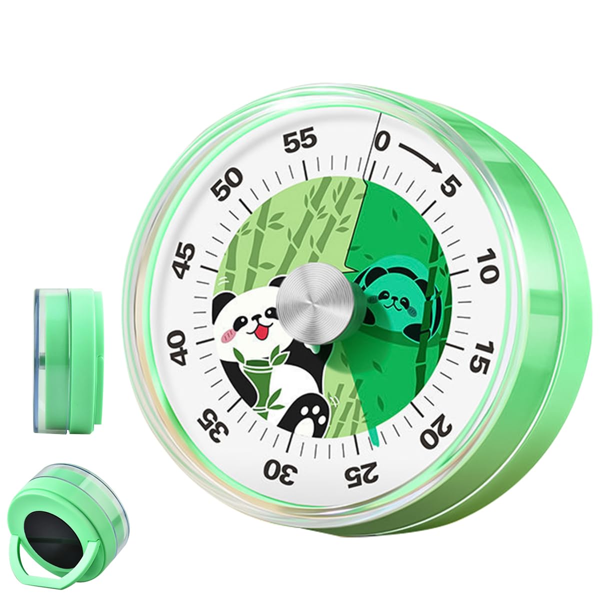 HASTHIP® Kitchen Timer 60-Minute Manual Timer Cartoon Panda Mechanical Timer No Battery Timer Countdown Timer Reminder Mechanical Timer for Cooking, Studying