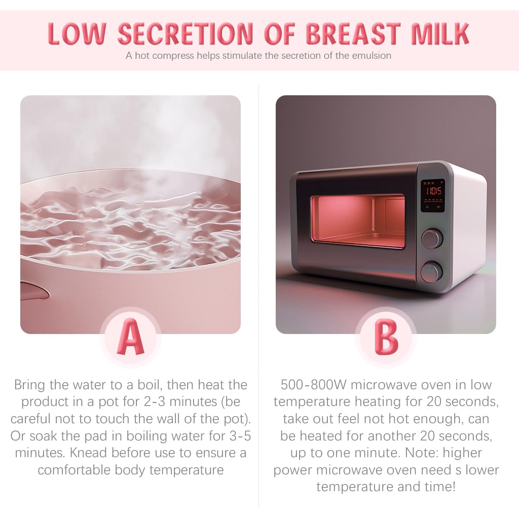 SNOWIE SOFT Breast Therapy Pads for Breastfeeding Relief with Reusable Pink Gel | 2 Pack