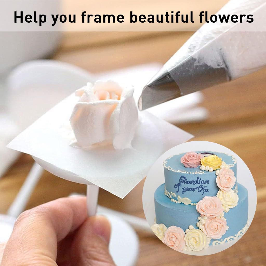 HASTHIP Petal Nozzle Set for Cake Decorating with 7 Pieces Stainless Steel Tools | Ideal for Beginners and Professionals
