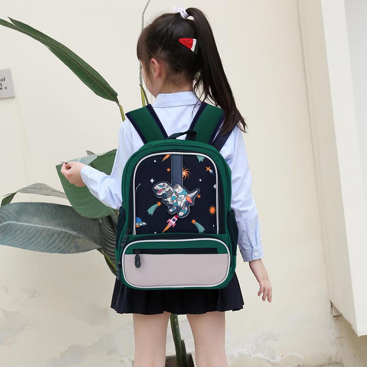PALAY School Backpack for Kids with Dual Zipper & 35×35×12cm Capacity | Nylon Cartoon Design