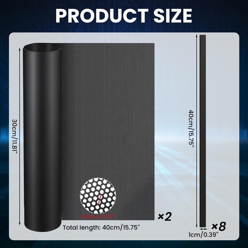 ZORBES PC Case Dust Filter for Computer Chassis 400 x 300 mm with Magnetic Strip PVC Mesh