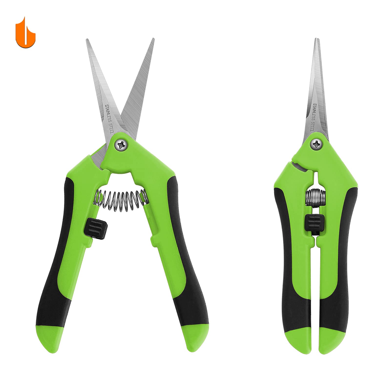 Supvox Garden Snip for Small Plant Pruning with Micro Tip Blades and Safety Lock | 2PCS Stainless Steel