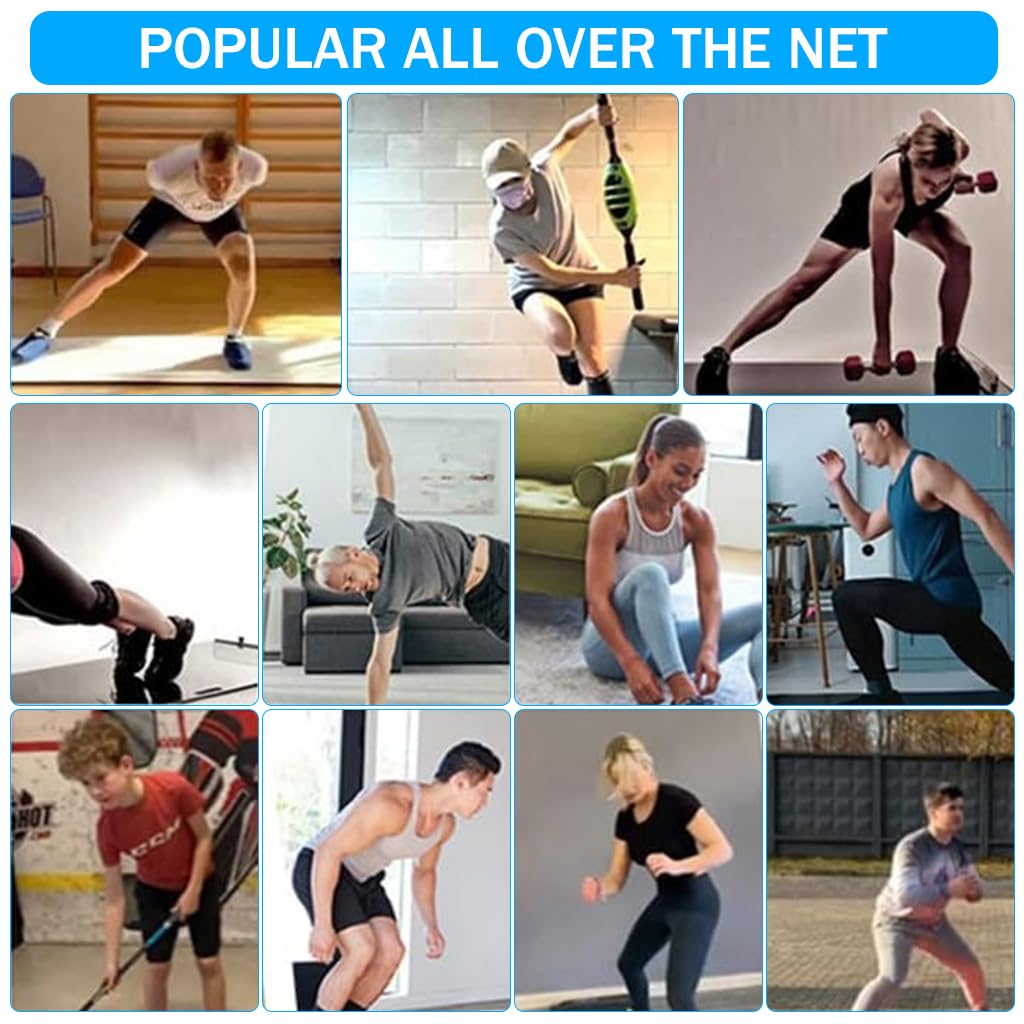 Proberos Slide Board Mat for Home Fitness with Anti Slip PVC Surface 200x50cm | Includes Sliding Boots and Storage Bag