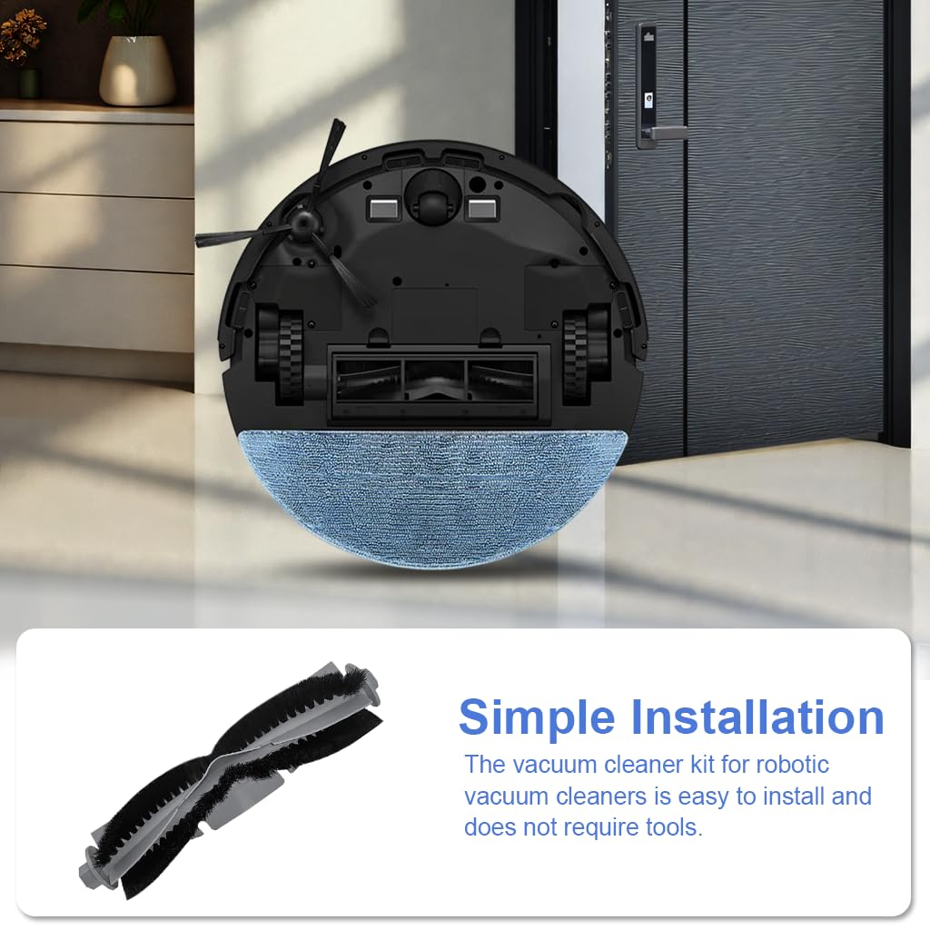 HASTHIP Main Brush for Ecovacs Deebot Y1 Y1 Pro featuring Dual Action Bristles & Rubber Fins | 1Pc Replacement Accessory