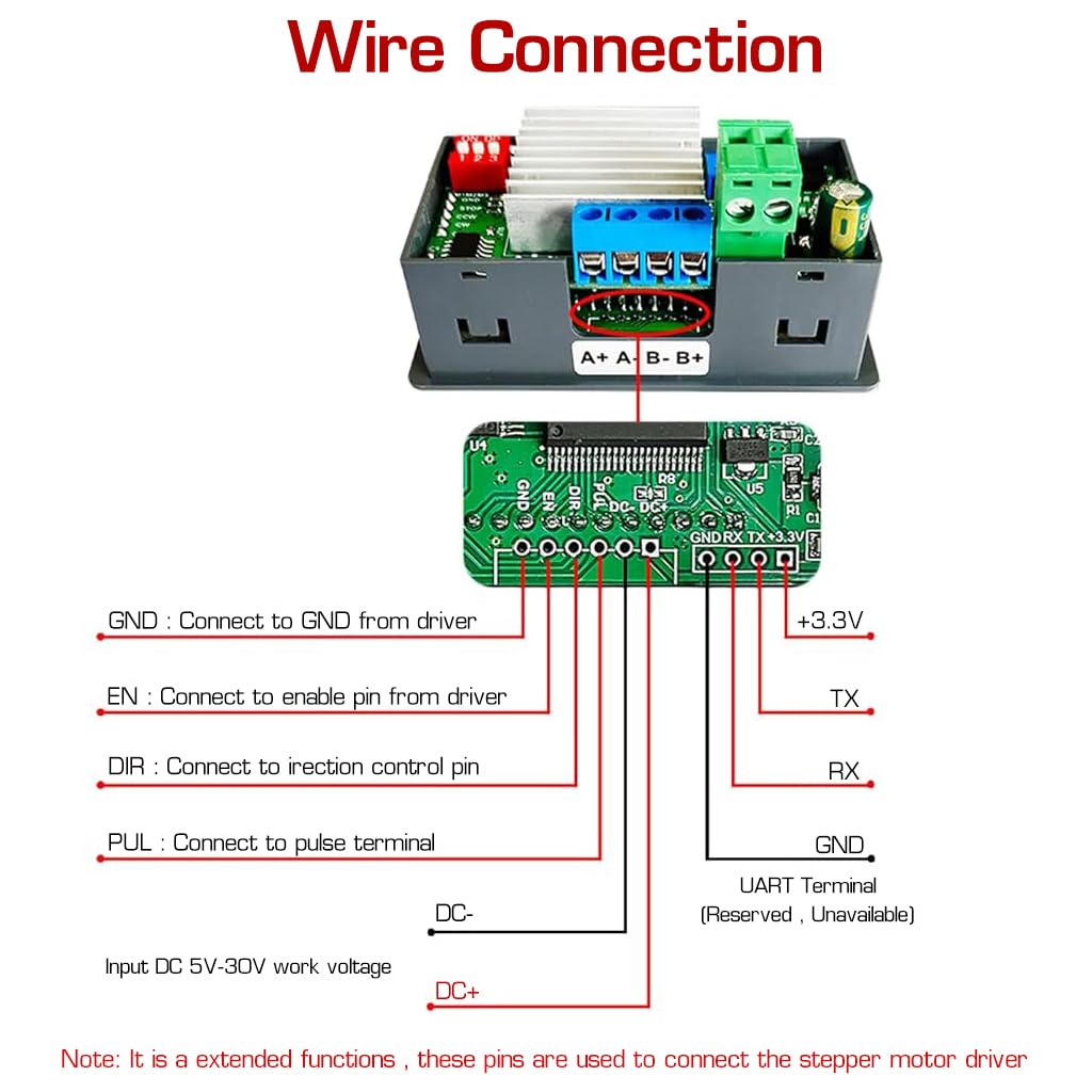 Serplex Stepper Motor Driver Controller Board for NEMA 17 23 featuring Dual Rotation Control and LCD Display | 3 PCS