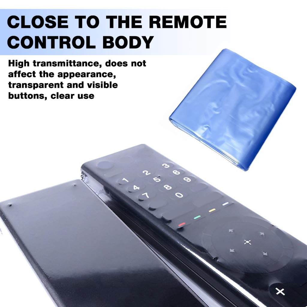 HASTHIP Heat Shrink PVC Pouches for Remote Controls featuring Transparent 8x25cm Design | Pack of 100 Dustproof Covers
