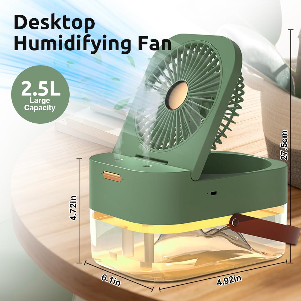 ZORBES® 3 in 1 USB Fan Humidifer