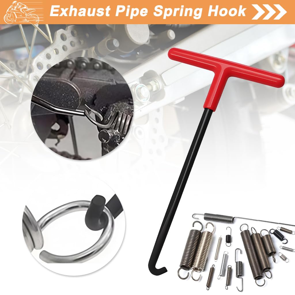 STHIRA Motorcycle Brake Hook Tool for Brake Spring Removal with 5.9 in T Handle | Hardened Steel