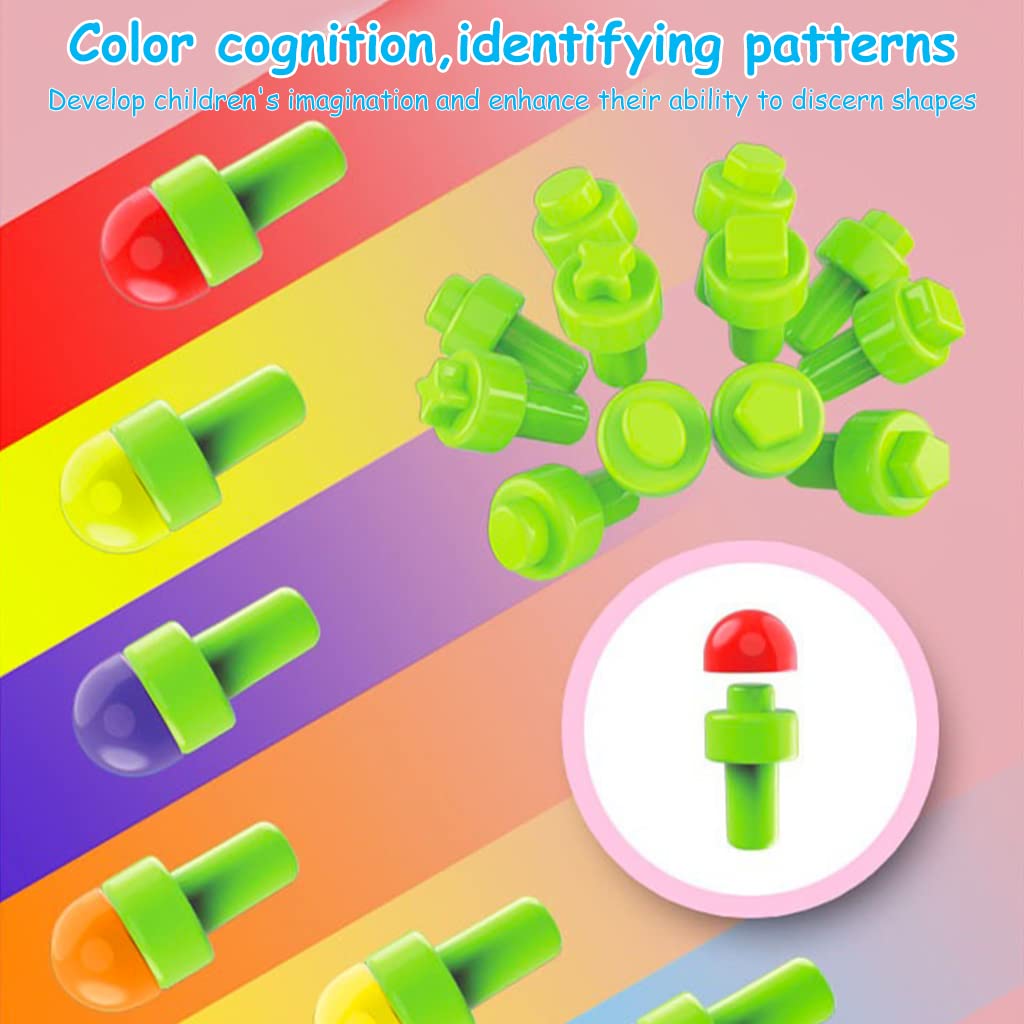 PATPAT Sensory Toys for Kids with 12 Color Spikes for Fine Motor Play and Hand-Eye Coordination | Montessori Educational Toy for Toddlers