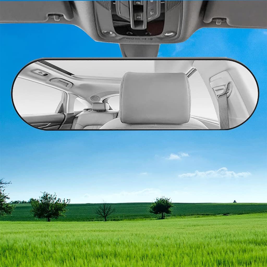 Proberos Car Center Mirror for Driving Test featuring 22x6.5 cm Size and 360° Rotatable Suction Cup | 2 PCS