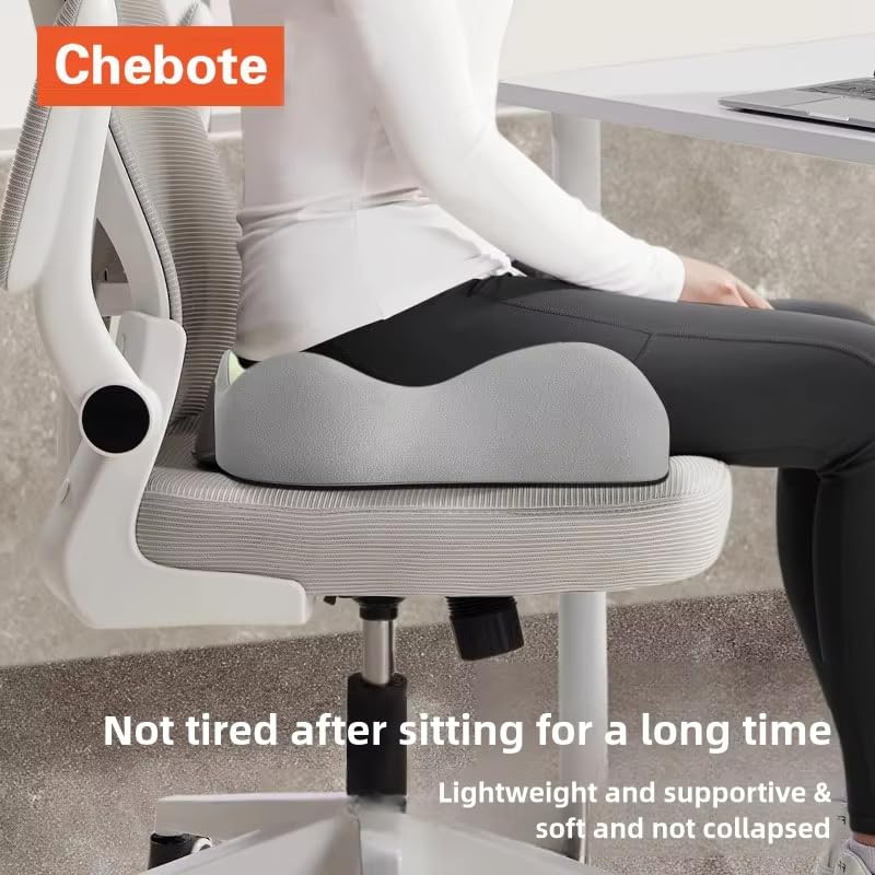 STHIRA Car Seat Cushion for Long-Distance Driving with Ergonomic Support and Anti-Slip Base 40x34x8cm | Breathable Memory Foam Comfort