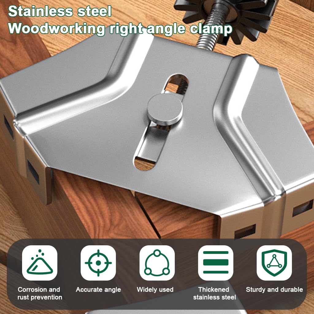 Serplex Woodworking Jig for 90° Corner Assembly with Adjustable Clamp | Alloy Steel Pack of 2