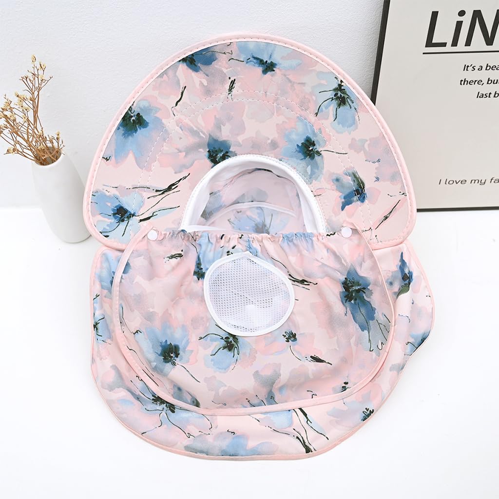 SANNIDHI Sun Hat for Women with UPF50+ Wide Brim and Removable Face Mask | Floral Print Summer Protection