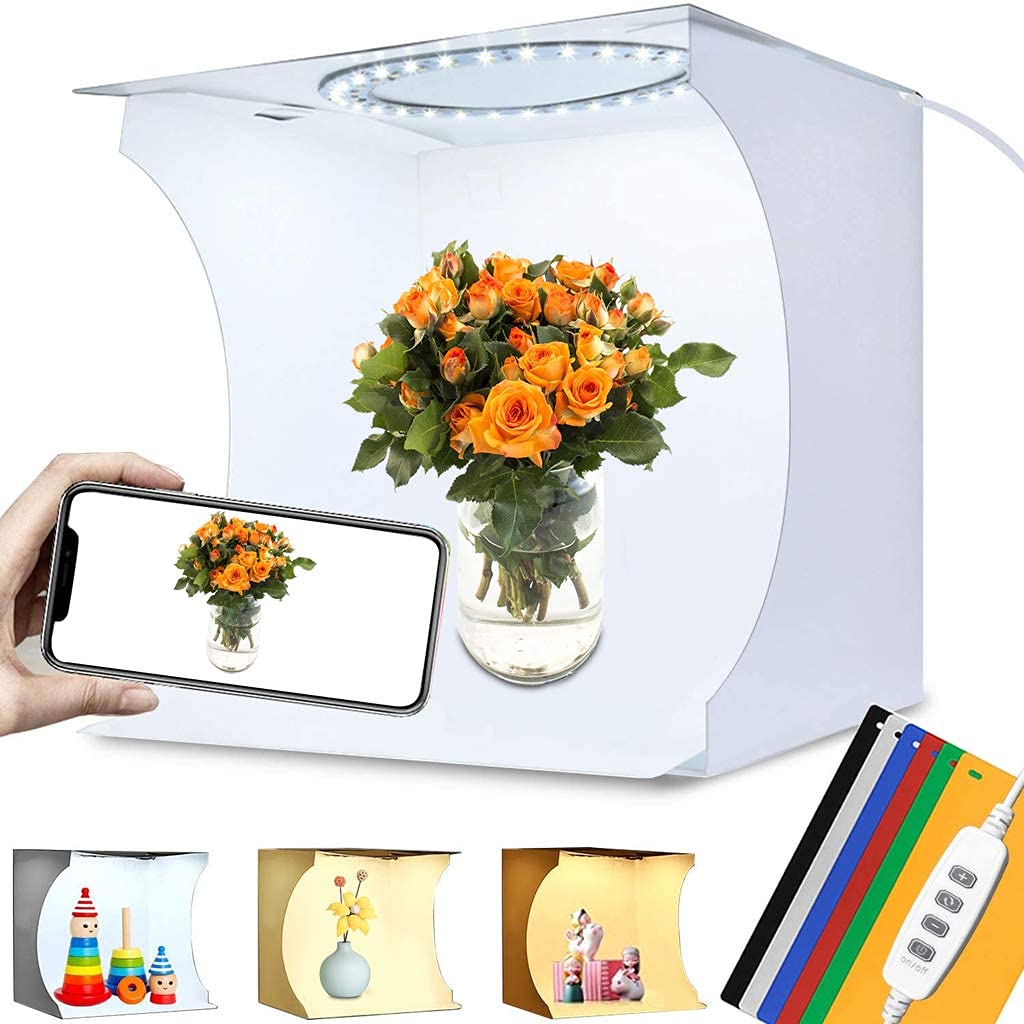 Verilux® Mini Portable Photo Studio Box, Portable Photo Studio Box for Jewellery and Small Items Portable Folding Photography Studio Box Booth Shooting Tent Kit(9.1inch
