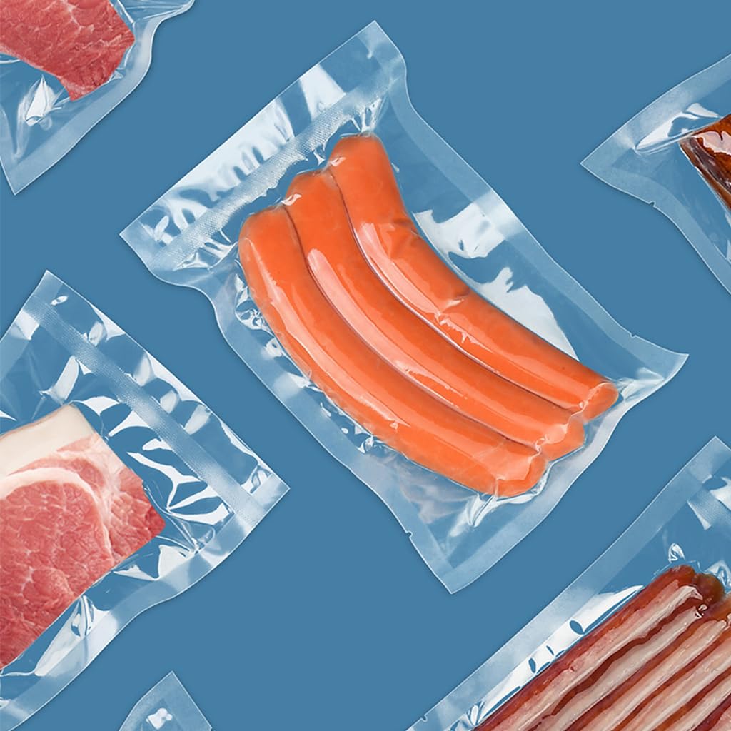 HASTHIP Vacuum Sealer Bags for Food Storage with Puncture Resistant Design 100 pcs 5.9 x 7.8 in | BPA Free PE PET Material
