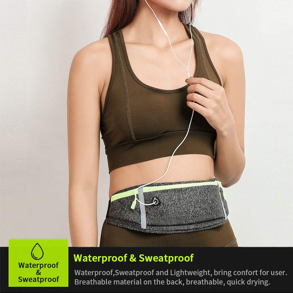PALAY Waist Bag for Running and Hiking with 60–120 cm Adjustable Strap | Waterproof Grey