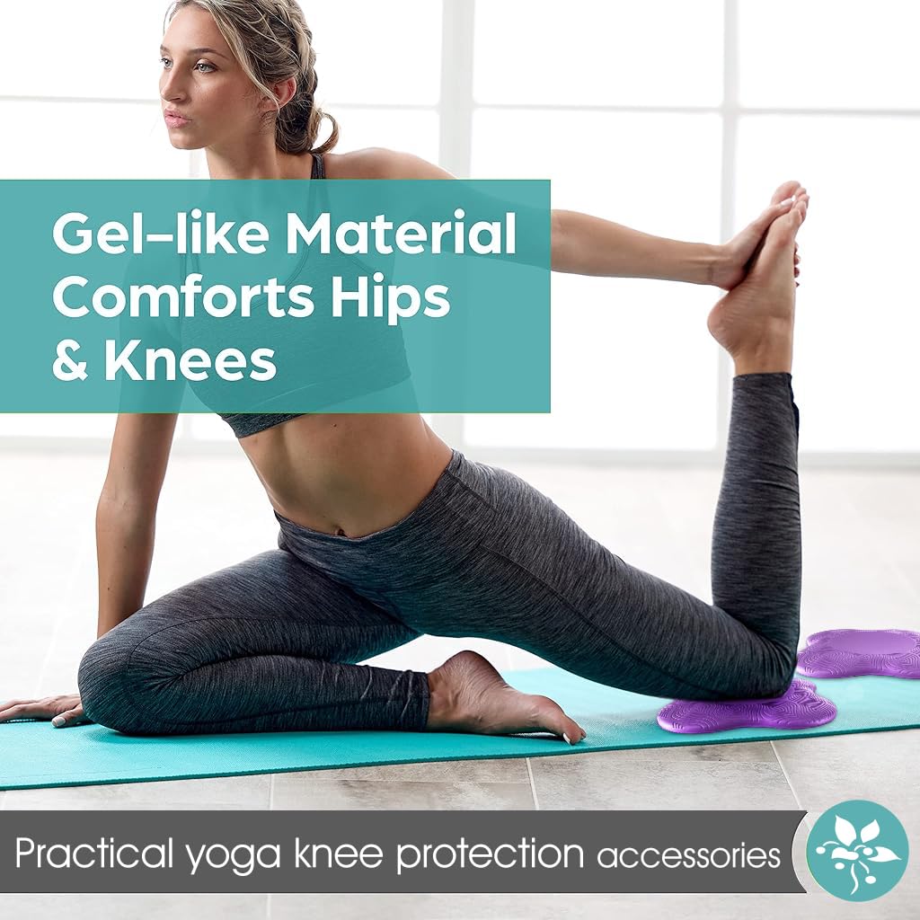 Proberos Yoga Knee Pads for Exercise and Meditation featuring 20mm Cushion TPE Material