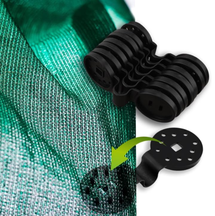 ZIBUYU Plastic Clips for Shade Cloth with Secure Snap Grip 50Pcs | Greenhouse and Garden Use