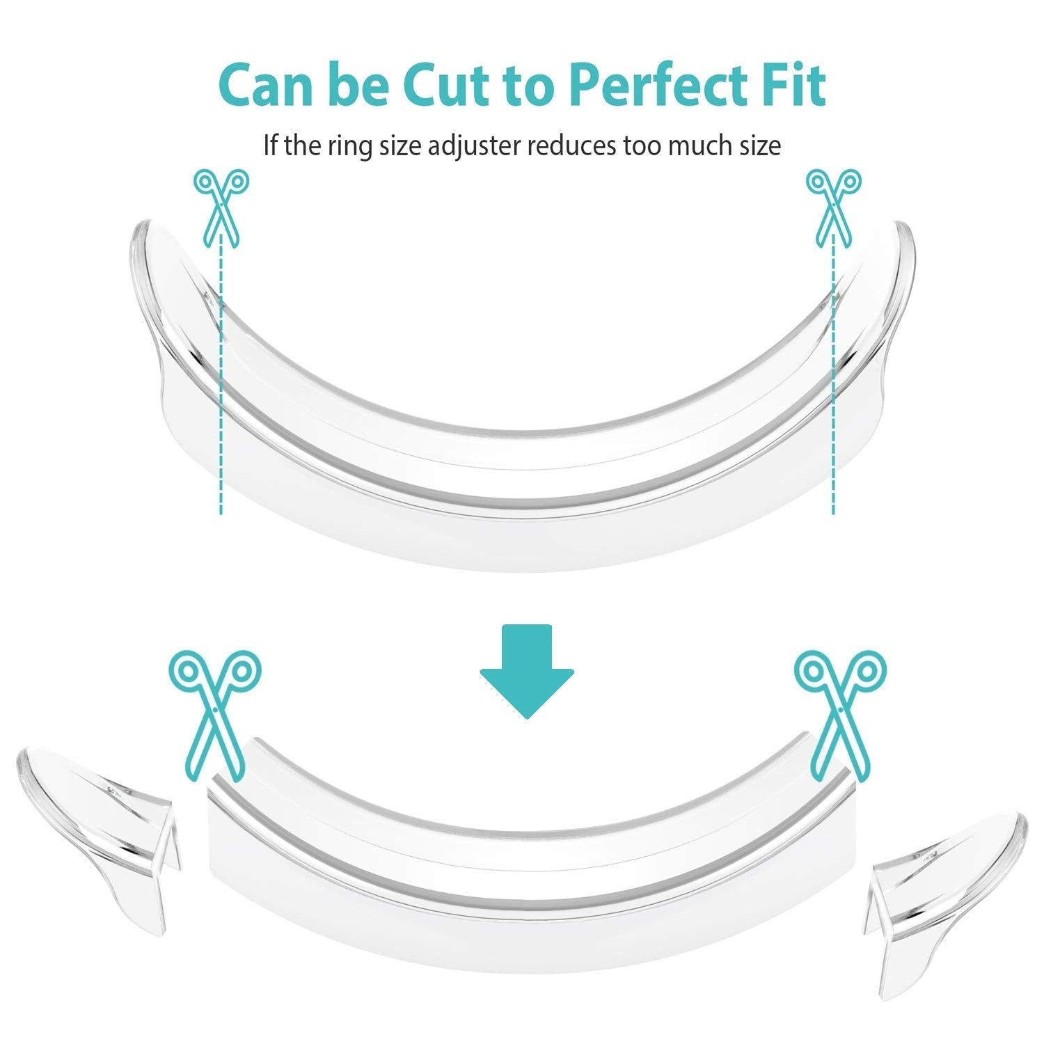 PALAY Ring Size Adjuster for Loose Rings featuring 16PCS and Transparent Silicone Design