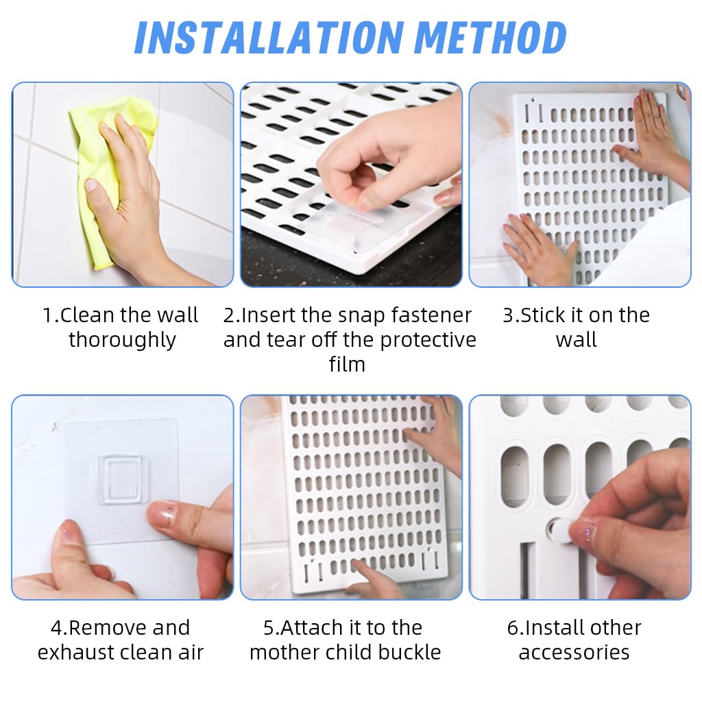 Serplex DIY Assembly Pegboard Kit for Kitchen Office and Garage | 30x30cm PVC Wall Organizer with Hooks Shelf and Storage Box